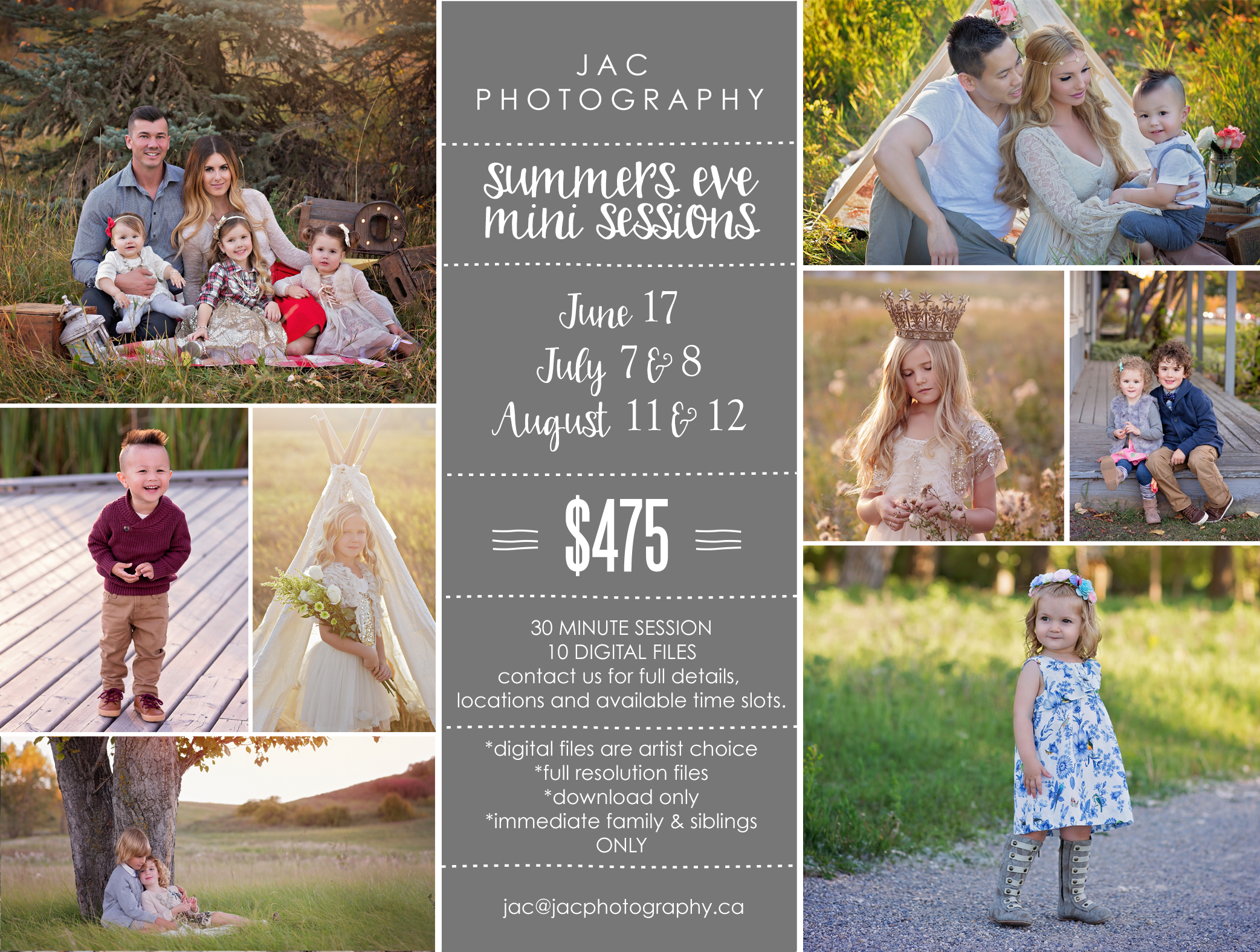 kids and family summer mini sessions